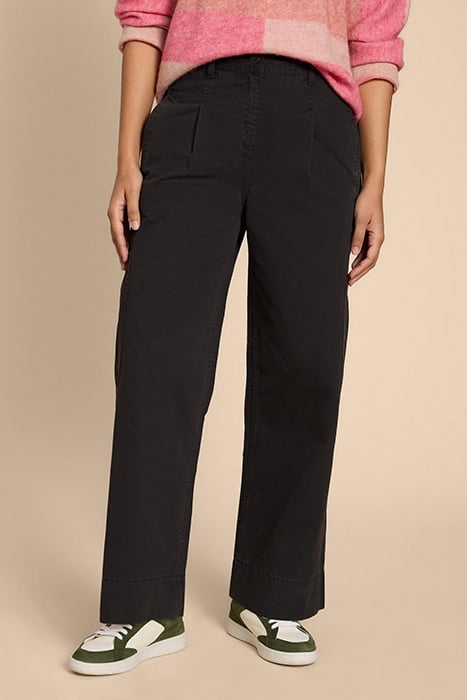 CARLIE WIDE LEG CARGO TROUSER PURE BLACK 1