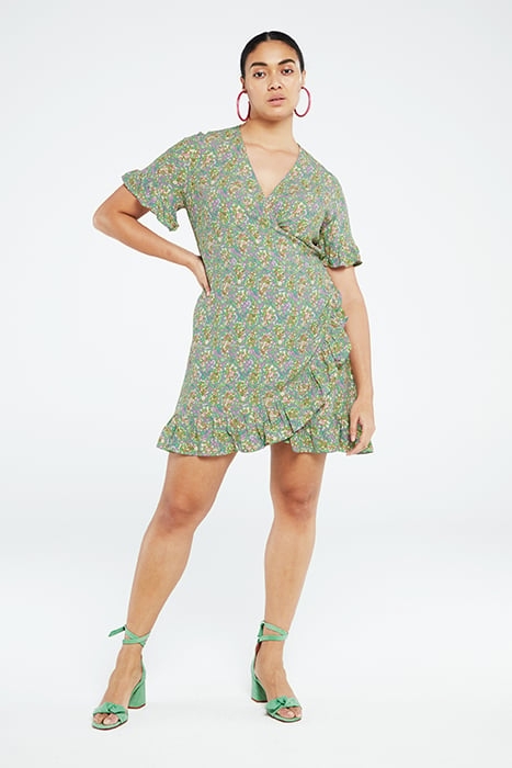 SAVINA DRESS LOVENDER/PARAKEET 2
