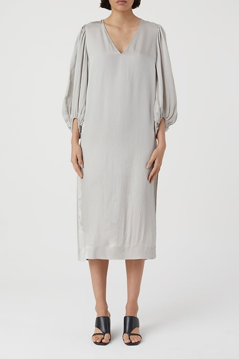 PUFF SLEEVE DRESSES GREY ALABASTER 1