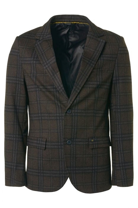 BLAZER JERSEY STRETCH CHECK COFFEE 4