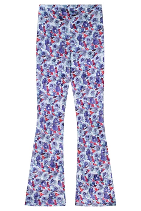 VELVET FLOWER FLARED PANTS VIOLET 3
