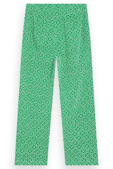BRODERIE STRAIGHT LEG PANT GREEN BRODERIE ANGLAISE 5