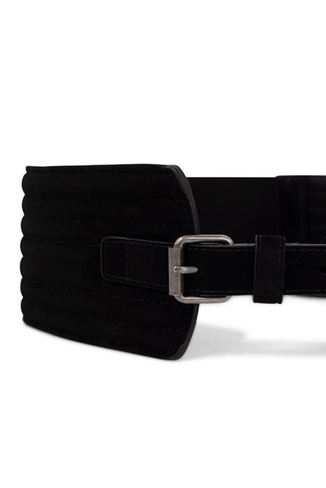 BLACK SUEDE WIDE DRESS BELT 4