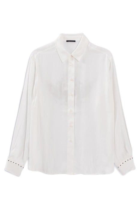 ECRU FLOWING SHIRT WITH STUDDED SKULL 4