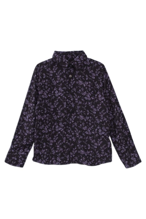 BOYS’ VIOLET AND BLACK FLOWERY LENZING™ ECOVERO™ SHIRT 1