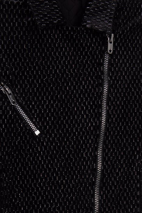 GIRLS’ BLACK TEXTURE, LUREX, JACQUARD VELVET KNIT CARDIGAN 6