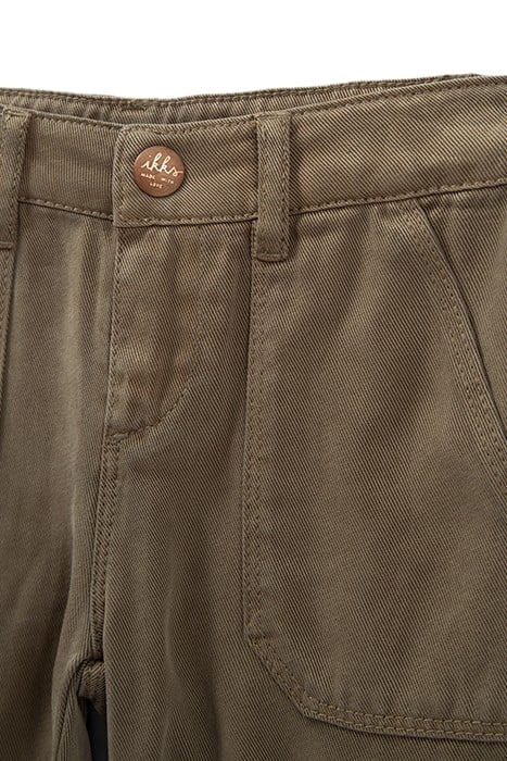 GIRLS’ KHAKI CARPENTER-STYLE LYOCELL® FLARED TROUSERS 3