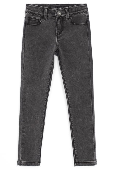 GIRLS’ GREY SKINNY JEANS WITH SCARF BELT 3