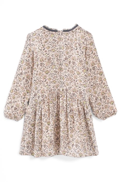 GIRLS’ BEIGE FLOWER PRINT DRESS 2