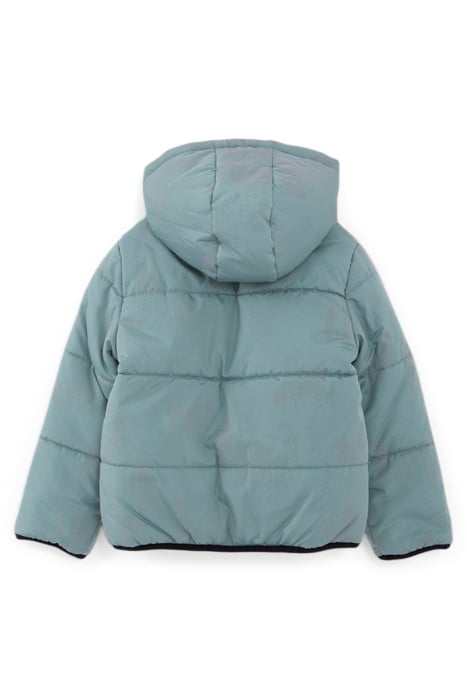 BOYS’ GREEN/GREY REFLECTIVE REVERSIBLE PADDED JACKET 2