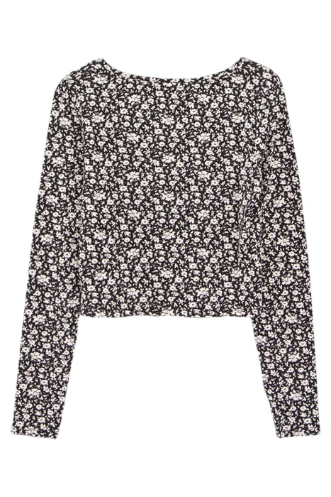 GIRLS’ BLACK FLORAL PRINT T-SHIRT 2