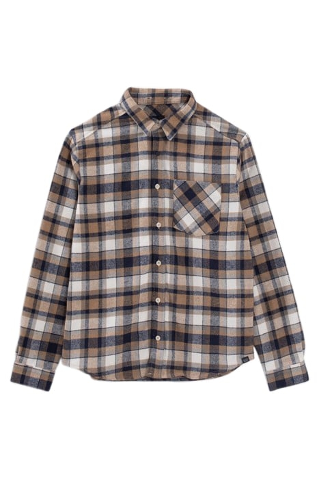 BOYS' NAVY CHECK SHIRT WITH DETACHABLE HOOD 2