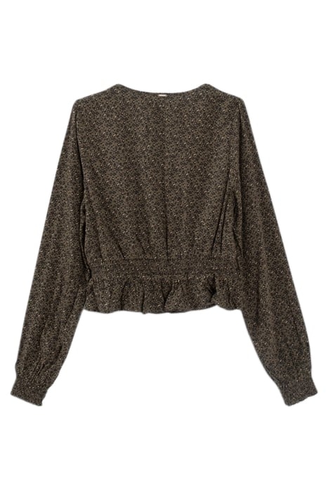 GIRLS’ KHAKI LEOPARD PRINT LENZING™ ECOVERO™ BLOUSE 2
