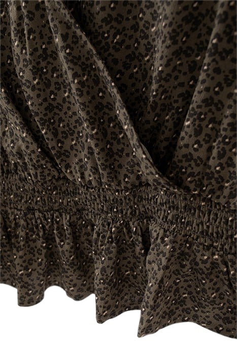 GIRLS’ KHAKI LEOPARD PRINT LENZING™ ECOVERO™ BLOUSE 5