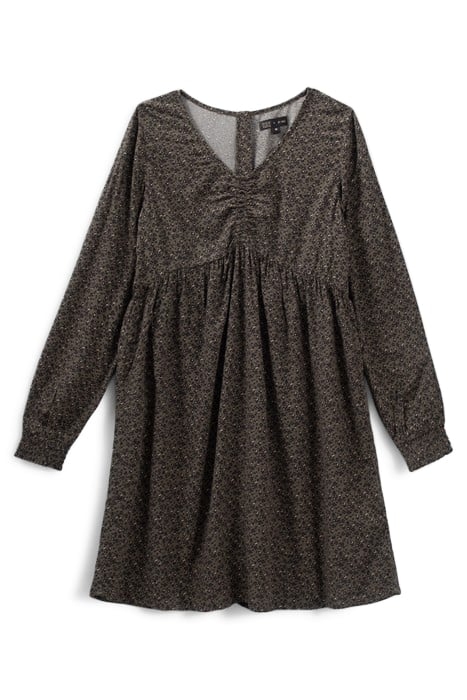 GIRLS’ KHAKI LEOPARD PRINT LENZING™ ECOVERO™ DRESS 1