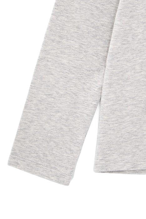 GIRLS’ GREY ROLLER SKATES IMAGE ORGANIC COTTON T-SHIRT 4