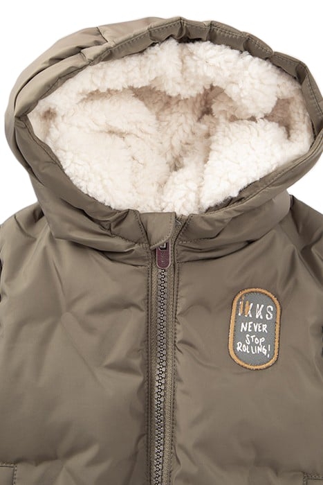 BABY BOYS’ KHAKI HEAT-SEALED CHEVRON QUILTED PADDED JACKET 3