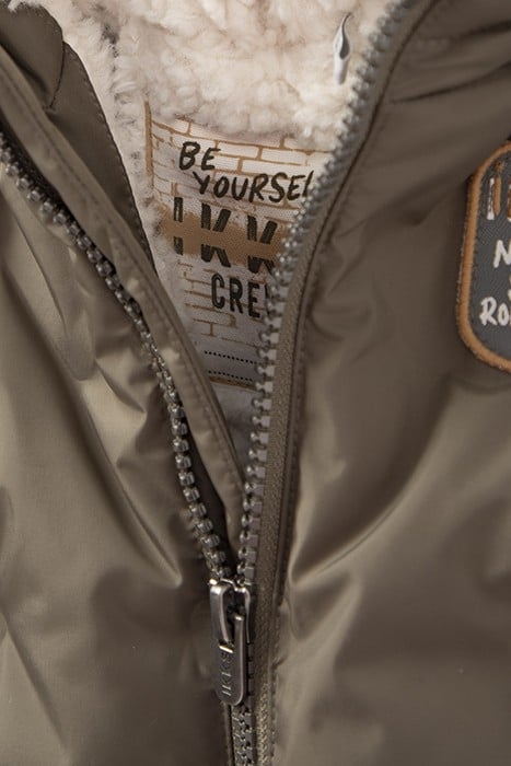 BABY BOYS’ KHAKI HEAT-SEALED CHEVRON QUILTED PADDED JACKET 5