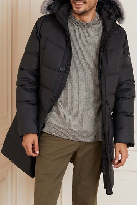 REAL DOWN LONG JACKE JET BLACK A996 6