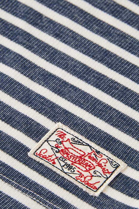 LACE UP BOXY SWEATSHIRT ECRU NAVY STRIPE 3