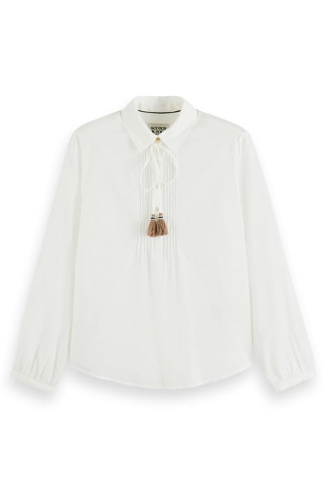 PIN TUCK BIB TOP WHITE 4