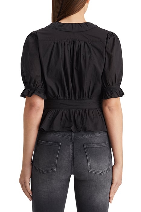 WRAP TOP WITH RUFFLE DETAIL EVENING BLACK 2