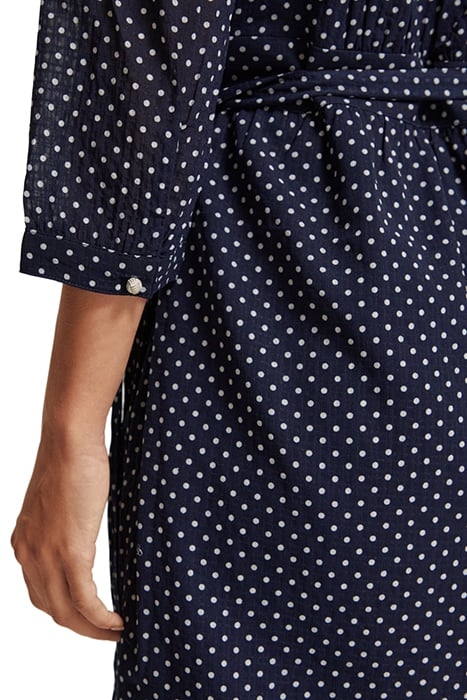 MINI WRAP DRESS POLKA NAVY BLUE 8