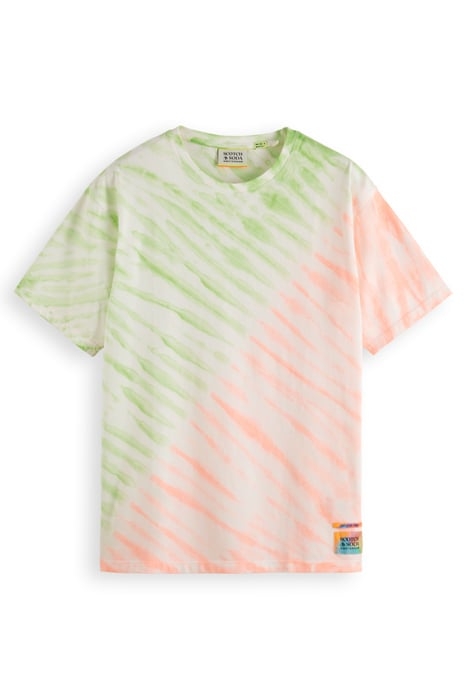 DIAGONAL TIE DYE T-SHIRT SWAN/ NEON TIE DYE 4