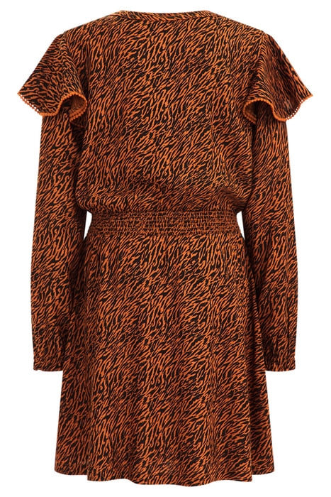 DRESS MID LENGTH BROWN 4