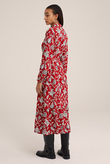 DRESS MID LENGTH SAFFRON RED 2