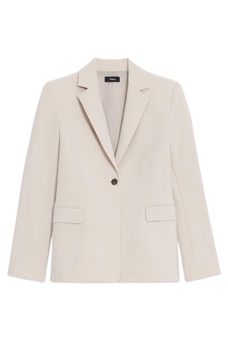 SCULPTED BLAZER IN STRETCH COTTON-BLEND NEW SAND 2