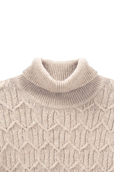 CONCRETE SWEATER WITH CABLE STITCH ON FRONT CONCRETE 2