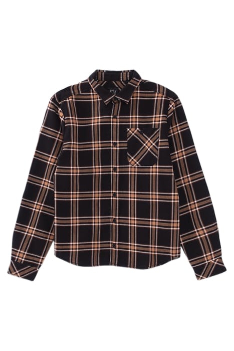 BOYS’ BLACK, CAMEL, ECRU CHECK SHIRT BLACK 1