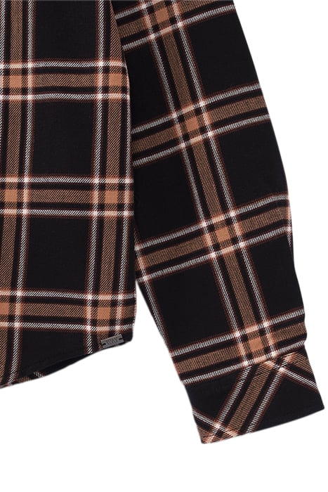 BOYS’ BLACK, CAMEL, ECRU CHECK SHIRT BLACK 4