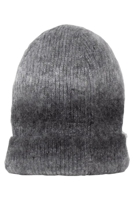 GIRLS’ GREY DEEP DYE-STYLE RIBBED KNIT BEANIE GREY 3