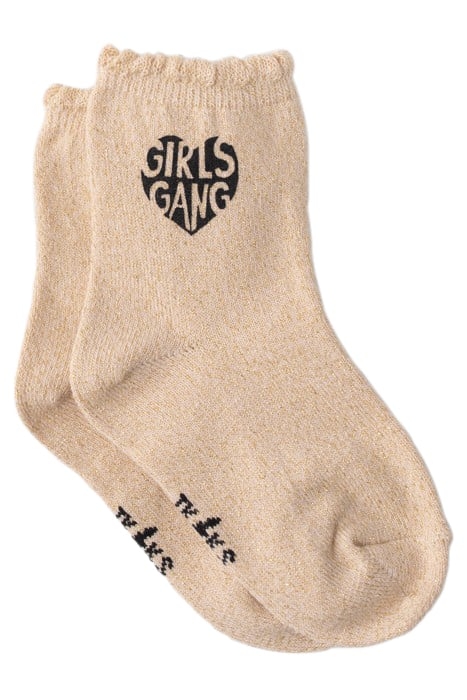 BABY GIRLS’ GOLD/VIOLET SOCKS CHAMPAGNE 3