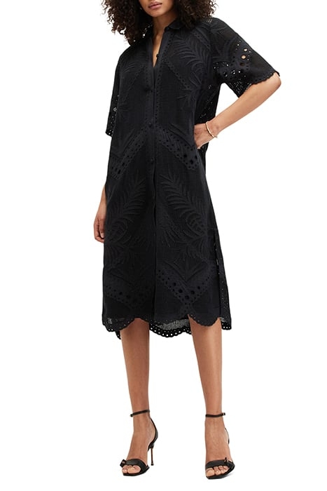 MERIA BRODERIE DRESS BLACK 4