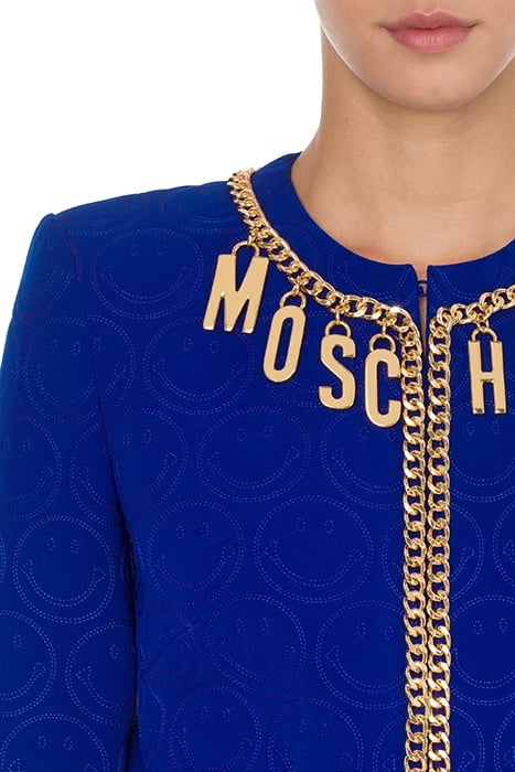 MOSCHINO X SMILEY© CREPE JACKET BLUE 4