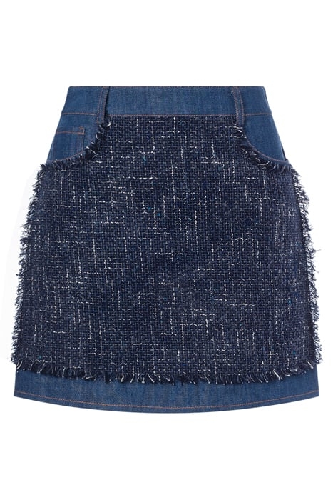 DENIM MINISKIRT AND CONTEMPORARY MAT MAT BLUE 3