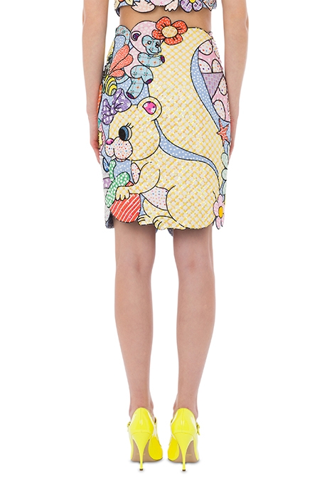 COUTURE MENAGERIE PATCHWORK SKIRT MULTICOLOR 2