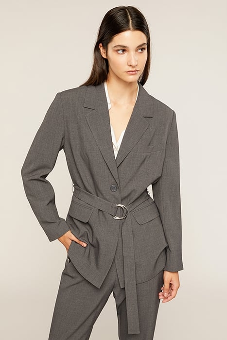 BLAZER WITH BELT GREY 1