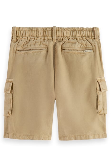 LONGER-LENGTH - GARMENT-DYED COTTON LINEN CARGO SHORTS SAND 2