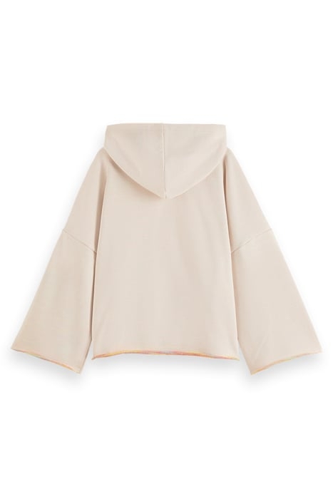 SLOUCHY FIT SHOULDER DETAIL HOODIE SOFT ICE 5