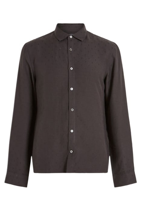 STRAIGHT BOTTOM HEM SHIRT WITH REGULAR C BLACK 1