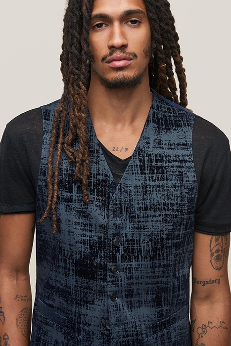 WOOSTER VEST FRONT BODY DARTS VEST WITH NAVY 2