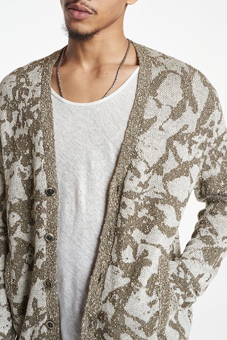 CARLISLE EASY FIT CARDIGAN WITH INK SPLA MOCHA 3