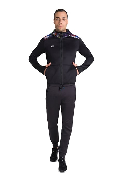 M HOODED SPACER REVERSIBLE F/Z JACKET BLACK-IRIDESCENT STRIP 8