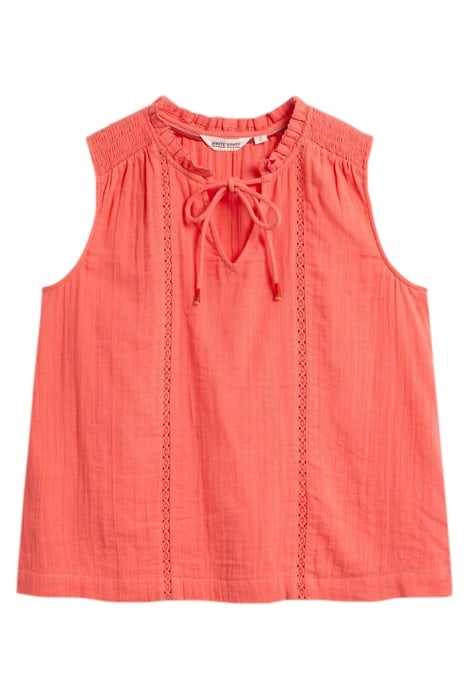 LOTTIE DOUBLE CLOTH VEST MID PINK 1