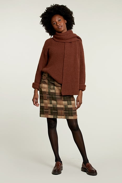 BROWN CHECKED SHORT SKIRT 3