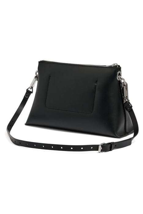 M BLACK LEATHER TRAPEZIUM BAG 2